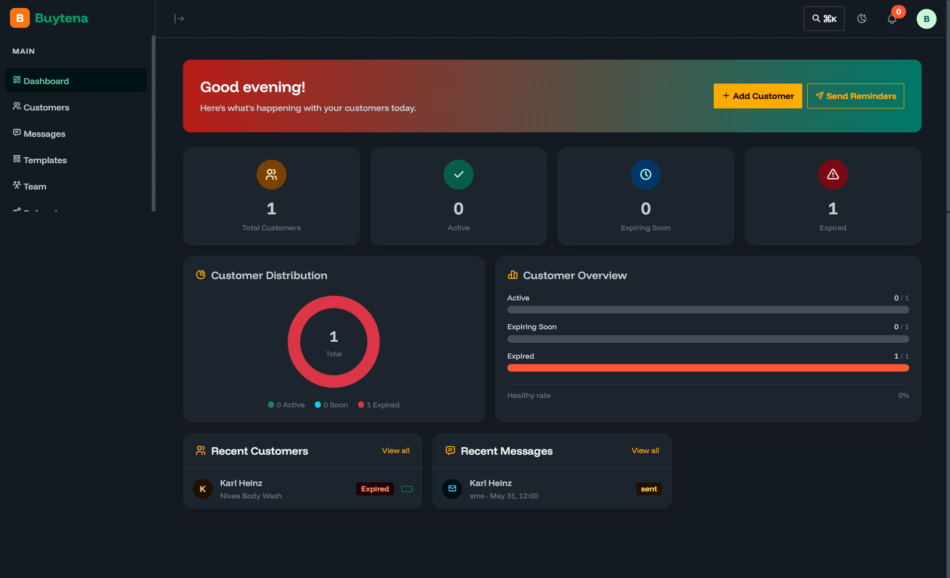 Buytena Dashboard
